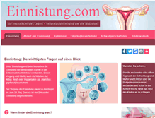 Tablet Screenshot of einnistung.com
